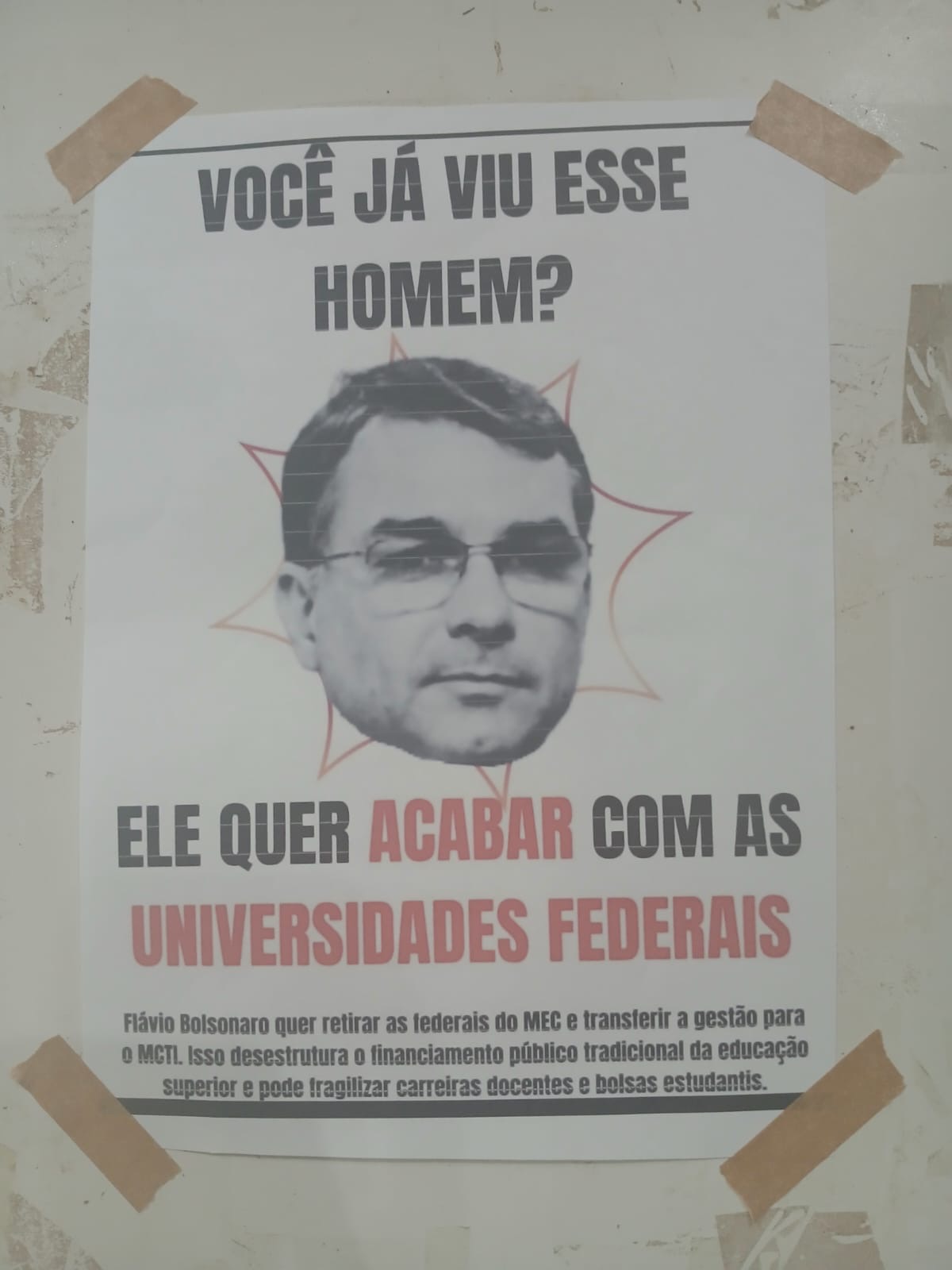Estudantes denunciam uso da UFRN em Caicó para espalhar fake news contra Flávio Bolsonaro